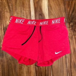 Womens red nike attack shorts